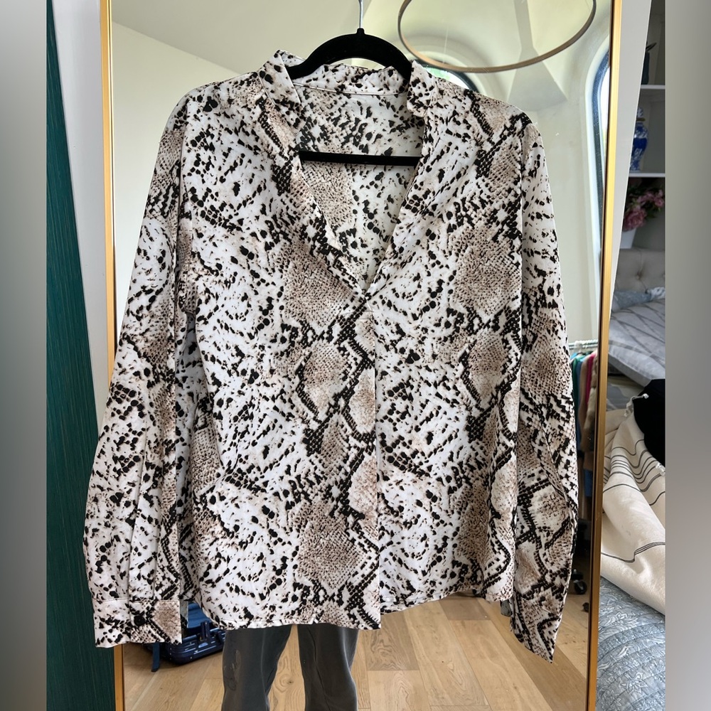 Snakeskin Print Blouse